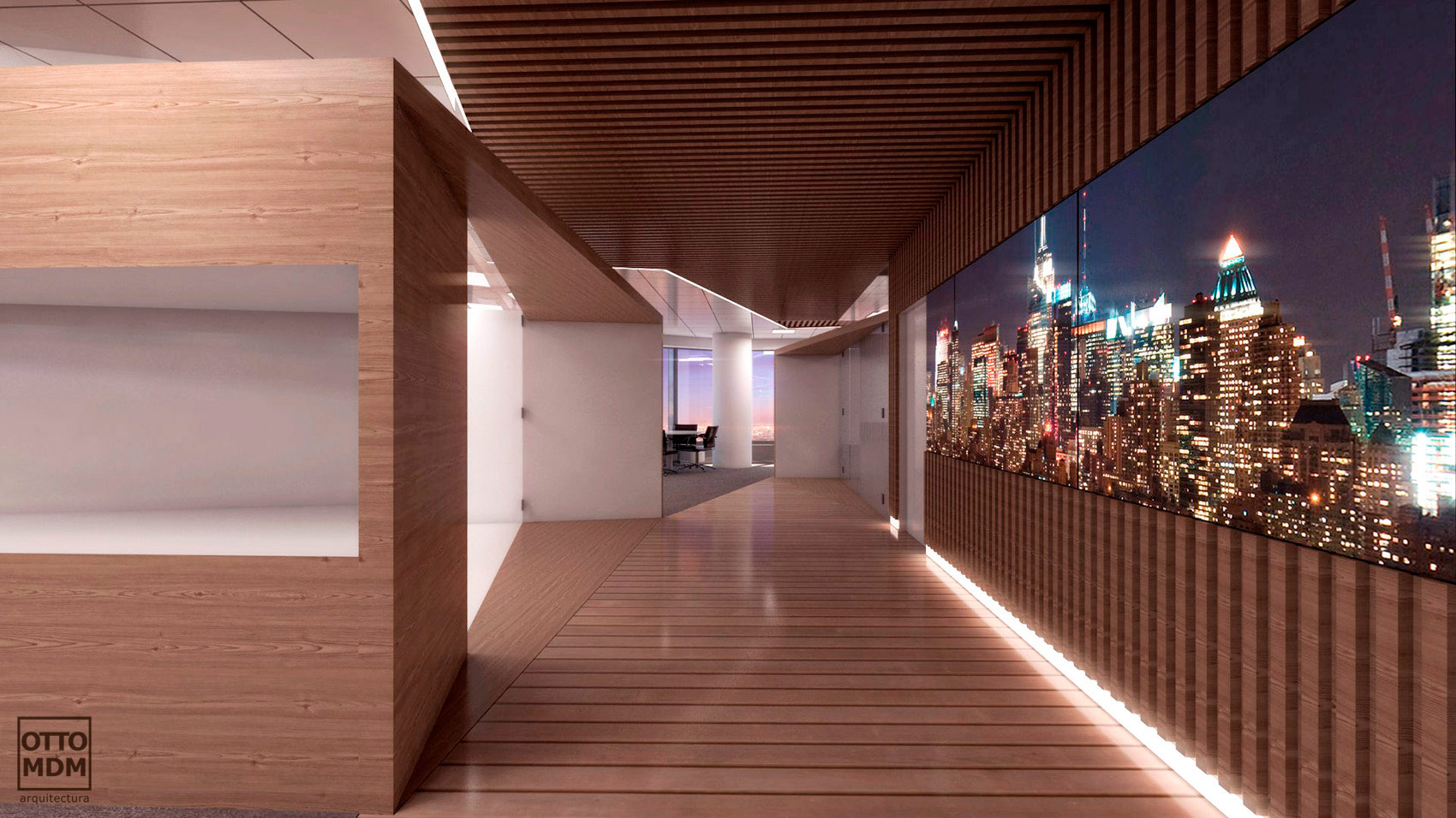 Office design Torre de Cristal, Otto Medem Architecture
