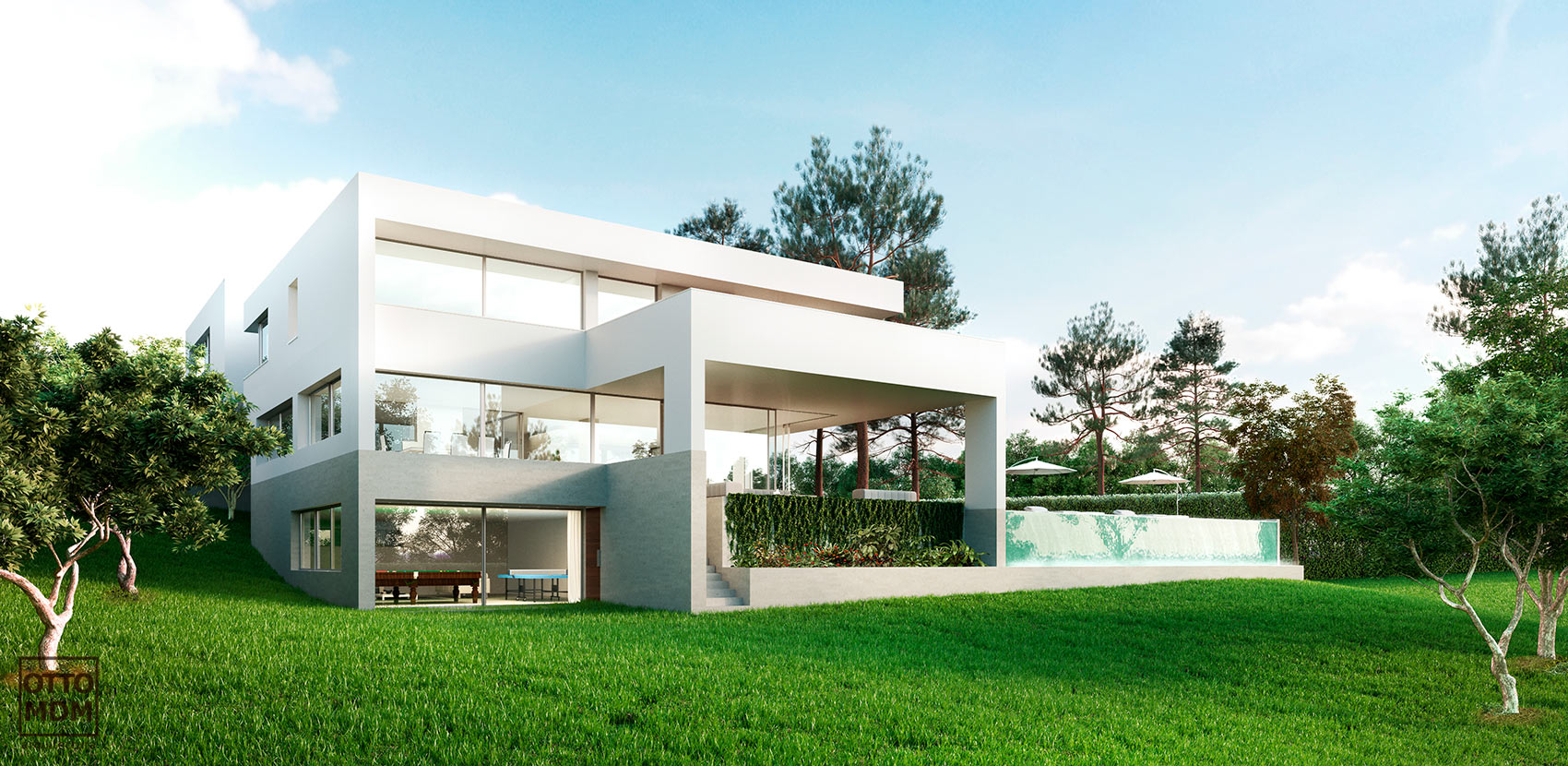Vivienda unifamiliar de lujo en Madrid, Av. de la Iglesia, Somosaguas - Otto Medem Arquitectura