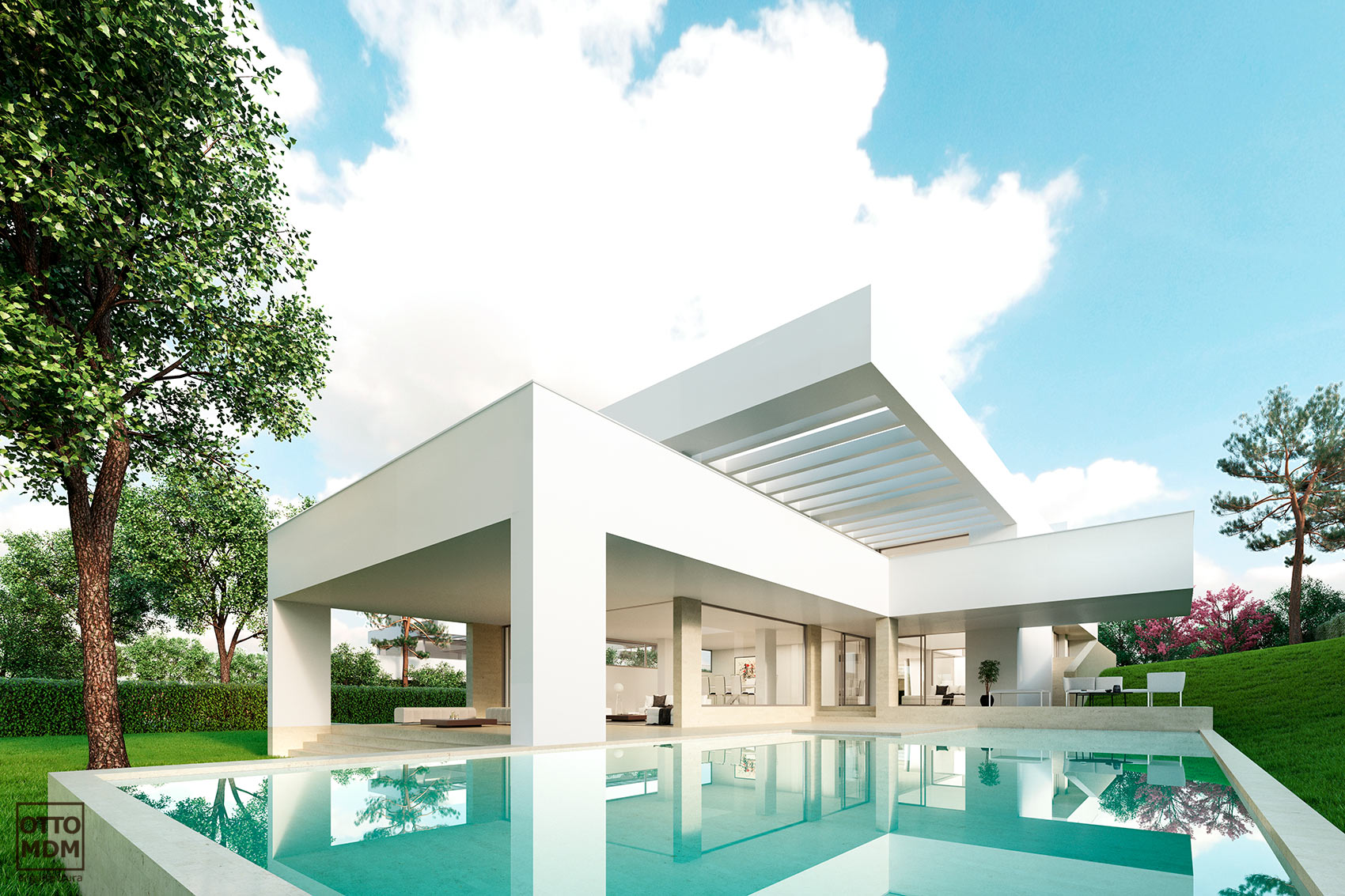 Vivienda unifamiliar de lujo en Madrid, Av. de la Iglesia, Somosaguas - Otto Medem Arquitectura