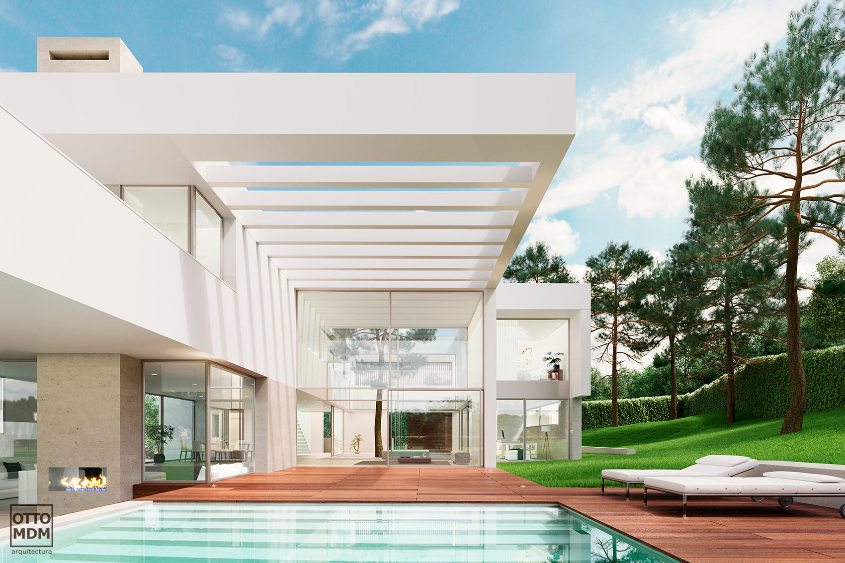 Vivienda unifamiliar de lujo en Madrid, Av. de la Iglesia, Somosaguas - Otto Medem Arquitectura