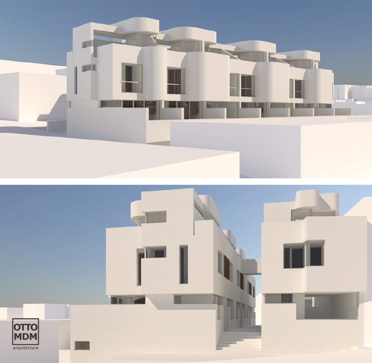 Concurso 10 viviendas adosadas en Tarifa con garaje y ático - Arquitectura Saludable